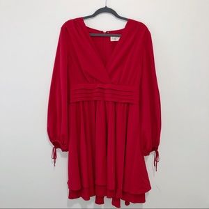 Eliza J Formal Knee Length Dress in Red